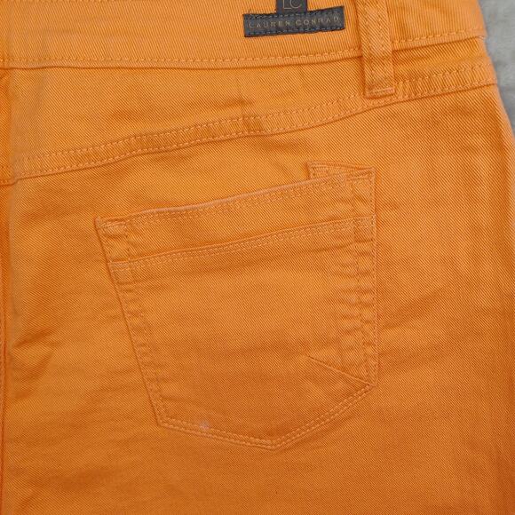Lauren Conrad LC Cutoff Denim Shorts Womens Size 16 Peach 3" Mid Rise Distressed - Picture 7 of 11